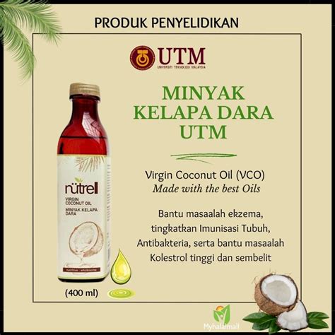 Minyak Kelapa Dara Utm Vco Ml Dermagskincare