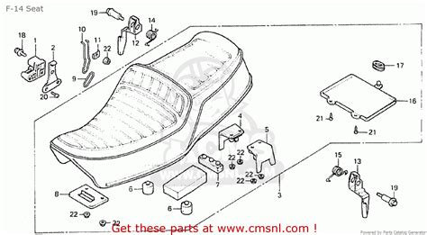 Honda Cm400t 1981 B Canada F 14 Seat Buy F 14 Seat Spares Online