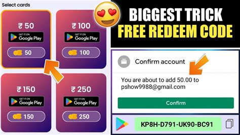 Biggest Trick Free Google Play Redeem Code Free Redeem Code App