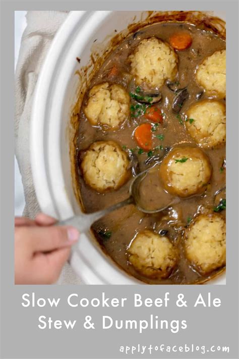 Slow Cooker Beef And Ale Stew With Dumplings Recipe Slow Cooker Recipes Beef Stew Beef And