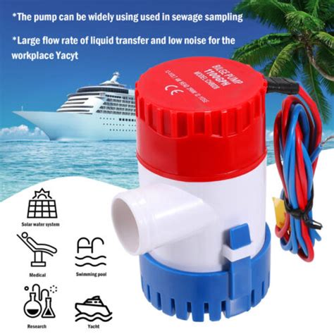 Gph V Marine Boat Bilge Water Pump Tank Submersible For Yacht Rv