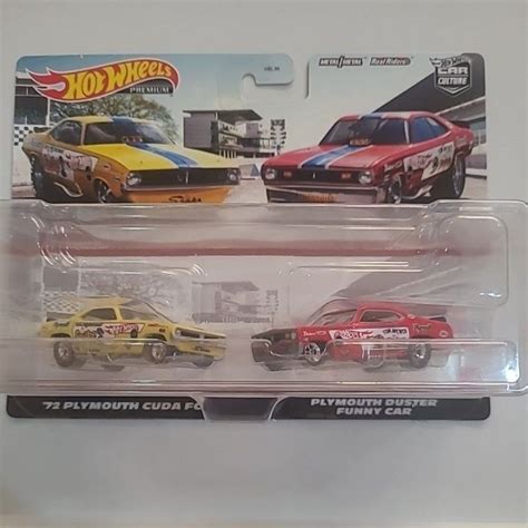 Hot Wheels Premium Car Culture Twin Pack Plymouth Cuda Fc And Plymouth Duster Funny Car