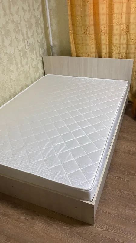 Двуспальная кровать (без основания) Ронда КР-140 (белое дерево), Белый ...