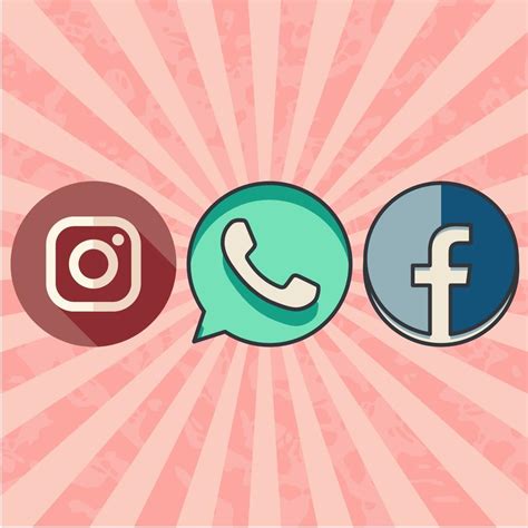 Social Media Vintage Icons Free Vector 8203215 Vector Art At Vecteezy