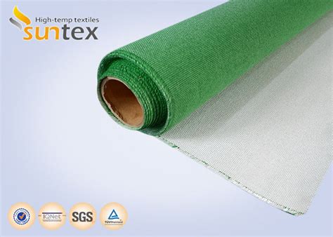 Fire Resistant Fiber Glass Fabric Water And Oil Resistant PU Coated ...