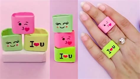 How To Make Cute And Beautiful Paper Ring Ideas Finger Ring Cute Ring Handmade Ring Making