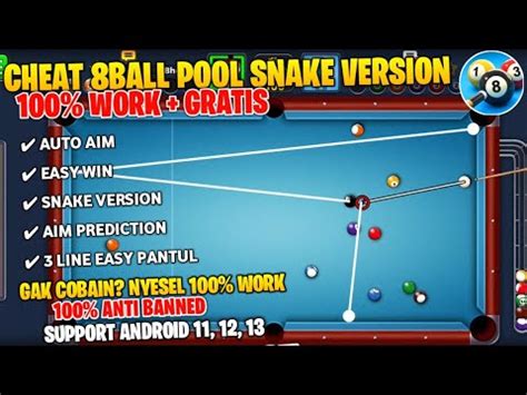 CHEAT 8 BALL POOL TERBARU 2023 GRATIS AIM TOOL GARIS PANJANG 3 LINE