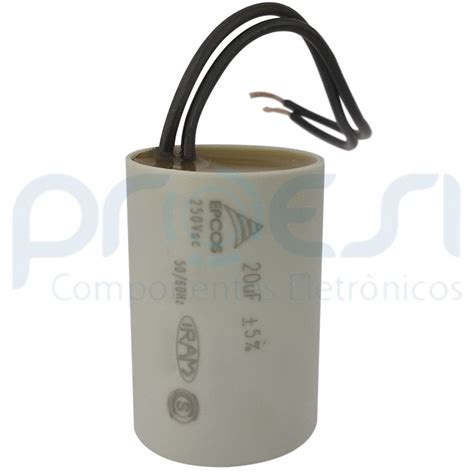 Capacitor De Partida Para Motor Uf Vca Fio Epcos