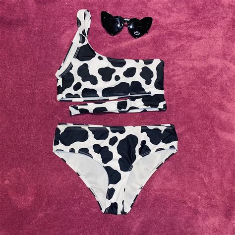 Women S Black And White Bikini And Tankini Bottoms Depop