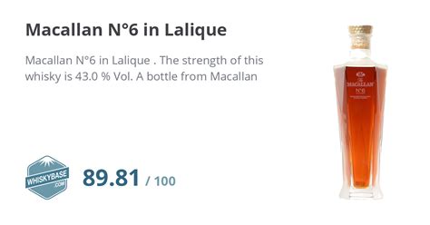 Macallan N°6 In Lalique Ratings And Reviews Whiskybase