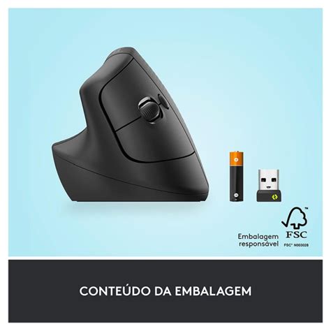 Openbox Mouse Sem Fio Logitech Lift Para Canhoto 4000 Dpi 6