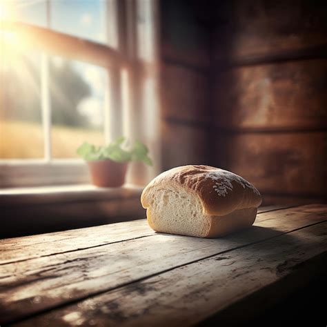 Premium Ai Image Loaf Of Bread On The Table Generative Ai
