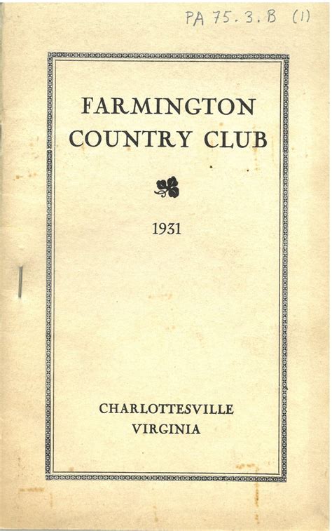 Country Clubs collection - Farmington Country Club - Membership and ...