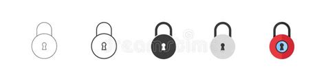 Locks Vector Icons. Padlock Symbols. Padlock Icons in Different Styles ...