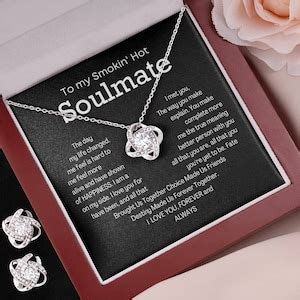 Love Knot Necklace To To My Smokin Hot Soulmate Gift For Wife Girlfriend Anniversary Birthday
