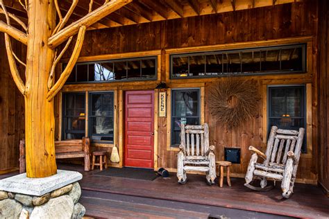 Rustic Adirondack Lodge Adirondack Porch Rustic Porch With Rockers