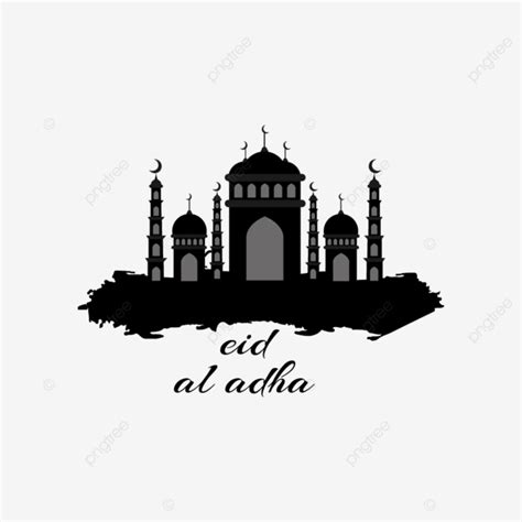 Eid Al Adha Mubarak Con Diseño De Mezquita Vector PNG Eid Mubarak