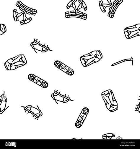 Mountain Adventure Mountaineering Vector Seamless Pattern Stock Vector