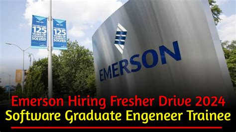 EMERSON Hiring Fresher Drive 2024 For Application Engineer Jobs Update