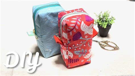 Diyバイアス処理なし20cmファスナーで縦型ボックスポーチの作り方 Small Purse Bags Sewing Bag