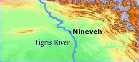 Biblical Nineveh Map