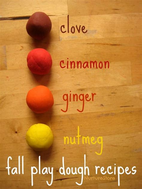 Fall Play Dough Recipes Clove Cinnamon Ginger Nutmeg Nurturestore