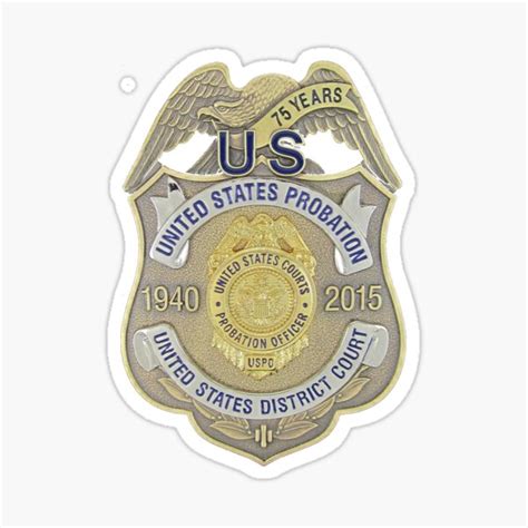 US Probation 75th Anniversary Badge Sticker For Sale By USPO Redbubble