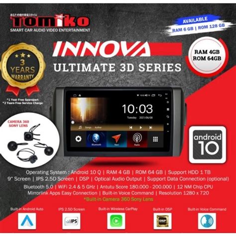 Jual Head Unit Android Tomiko Ultimate D Series Oem Toyota All New