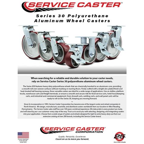 Service Caster Ensemble De Roulettes Pivotantes Sur Roulettes 6 Po En