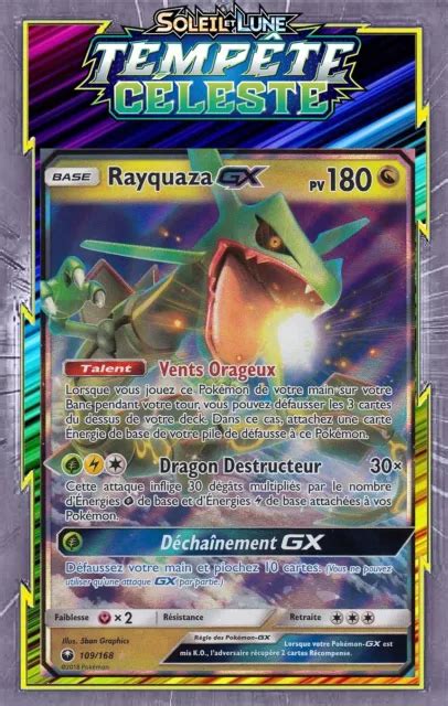 Rayquaza Gx Sl Temp Te Celeste Carte Pokemon Neuve