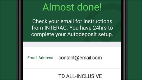 How To Set Up Autodeposit For Interac E Transfer® On The Td App