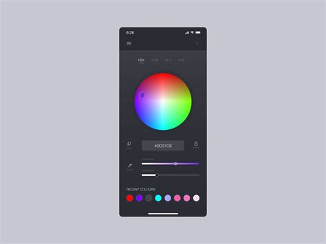 color wheel ui  yara khlystun  dribbble
