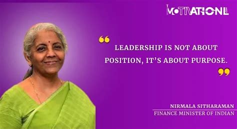 21 Motivational Quotes by Nirmala Sitharaman, Finance Minister of India