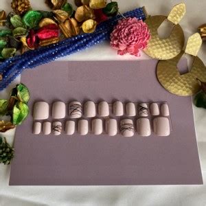 Nail Knack Nude And Glitter Presson Nails Nude And Glitter Price In India Buy Nail Knack Nude