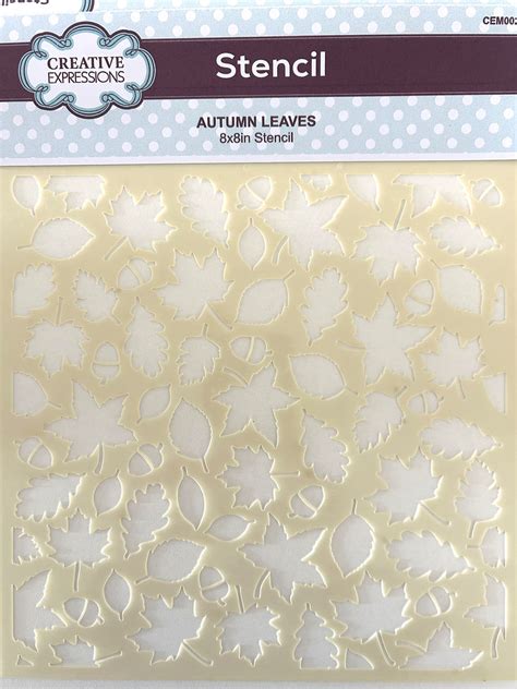 Autumn Leaves - 8 x 8" Craft Stencil - Autumn Collection by Creative Expressions | Creative ...
