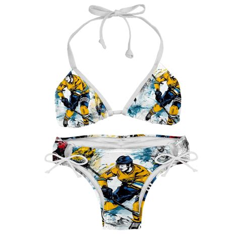 Ice Hockey Detachable Sponge Adjustable Strap Bikini Set Two Pack Swimsuit For Women Walmart