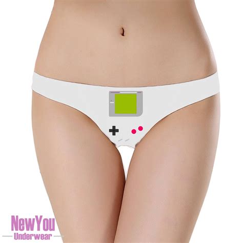 Gameboy Cool Gaming Underwear Geeky Panties Funny Thong Lingerie Gift Present Etsy