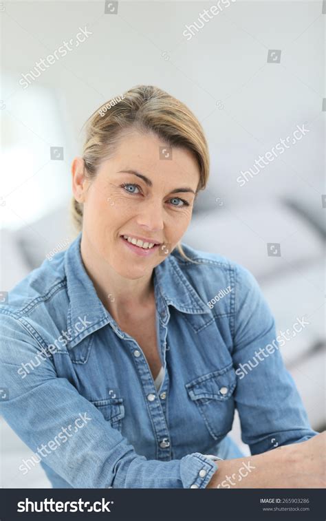 Portrait Attractive Mature Blond Woman Stock Photo Shutterstock