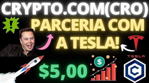 CRYPTO CRO URGENTE CEO TWITTA ELON MUSK E TESLA PARCERIA