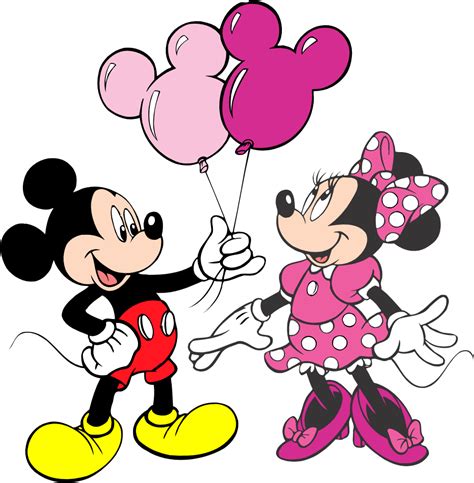 Turma Do Mickey Mickey E Minnie Rosa Png Imagens E Moldes A2a