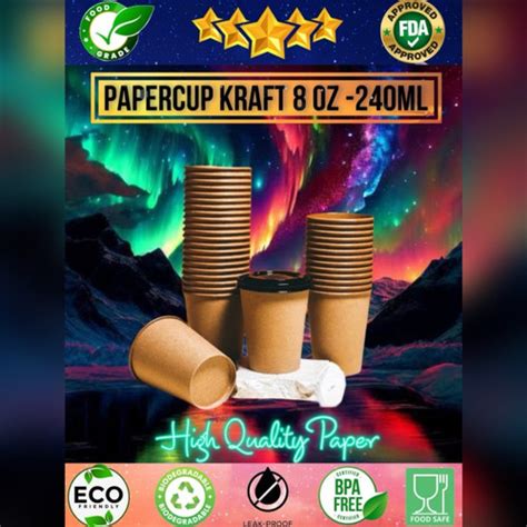 Jual Hot Cup Paper Cup Oz Polos Gelas Kertas Kopi Panas Kraft Ivory Nesto Putih Polos Tutup