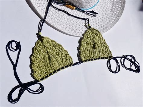 Green And Blue Bikini Crochet Crochet Bikini Etsy