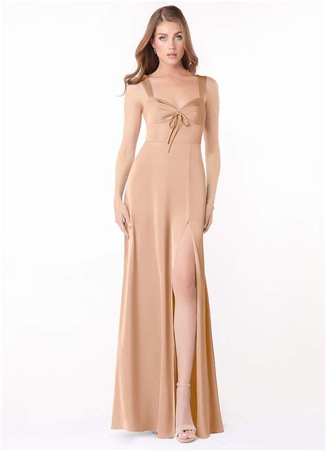 Azazie Alexia Stretch Satin Dress English Rose Bridesmaid Dresses