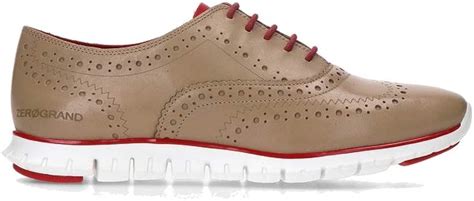 Cole Haan Womens Zerogrand Wing Oxford Closed Hole Ii Amphora Leathertango Red 55 Wide