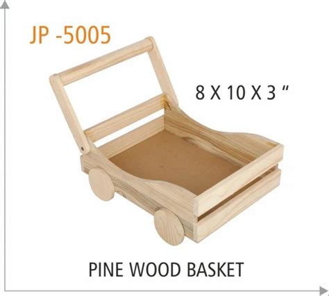 JP 5005 Pinewood Basket With Handle Size 8 X 10 X 3 Inch At Rs 118 In