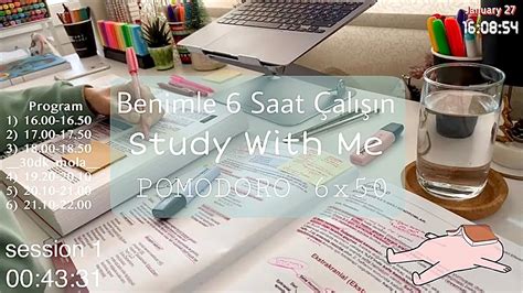 Study With Me Live 6 hours Canlı Yayında 6 saat Beraber Çalışalım