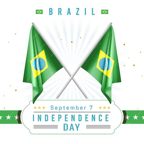 Premium Vector | Independence day of brazil with flag