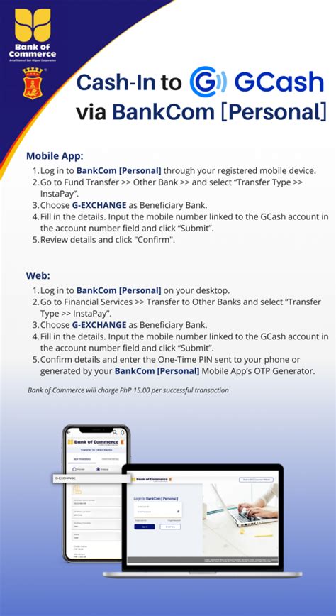 Cash In Your Gcash Account Via Bankcom Personal Bank Of Commerce