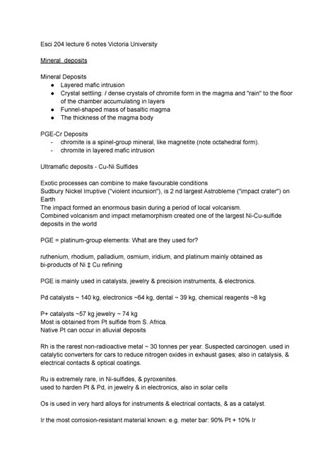 Esci Lecture Notes Victoria University Esci Lecture Notes