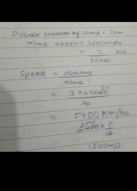 Sound Takes Seconds To Travel Kilometres In Water What Isthe Speed